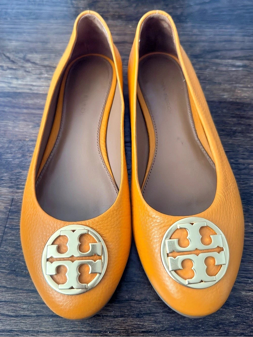 Tory Burch Minnie Travel Ballet Flat Orange US 6.5